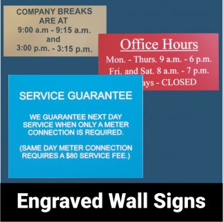Engraved Wall Signs