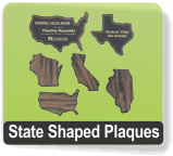 State Shaped Plaques